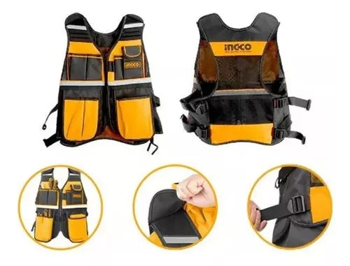 CHALECO PORTA HERRAMIENTAS INDUSTRIAL INGCO - 7 BOLSILLOS