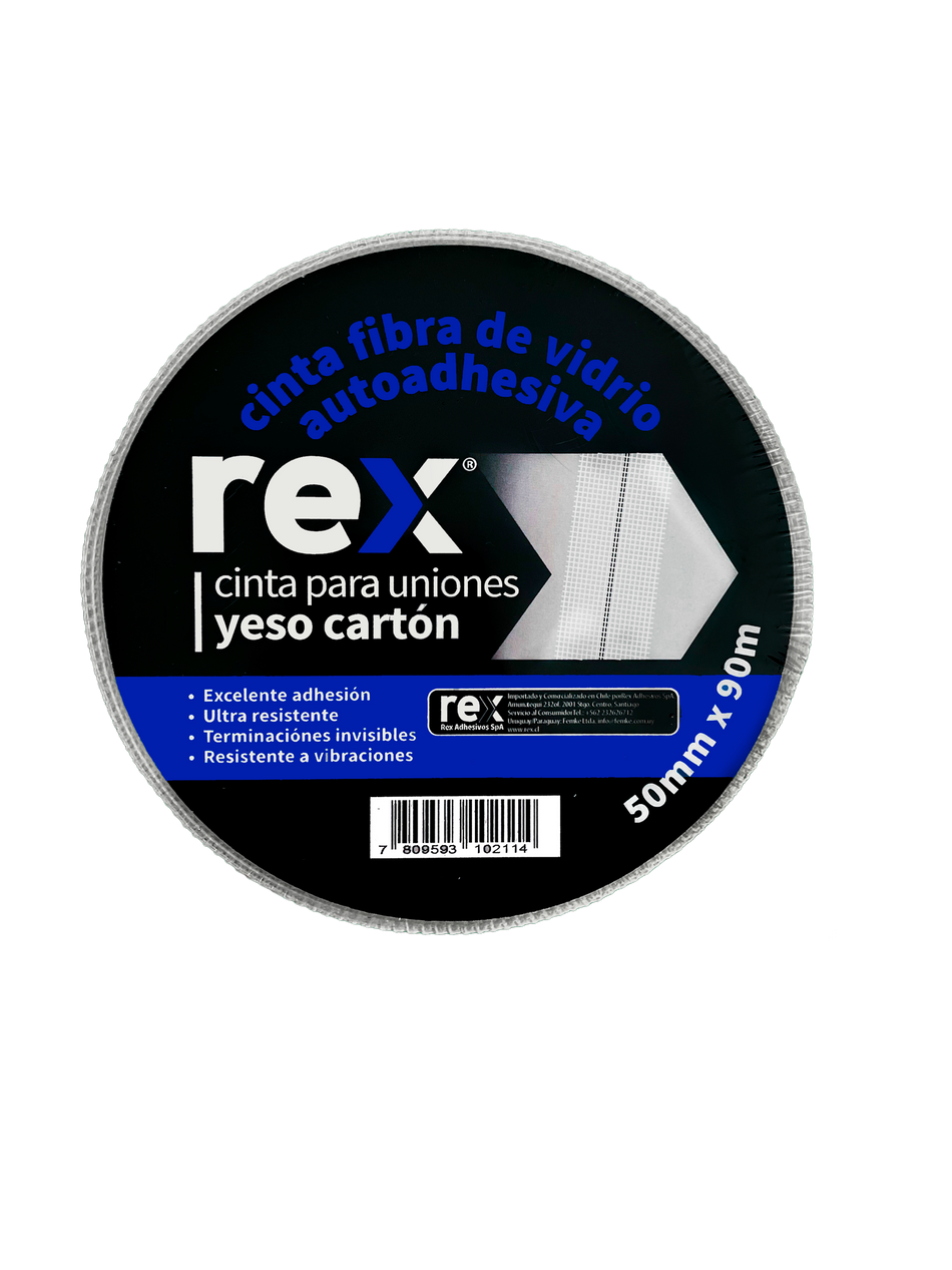 CINTA P/UNIONES YESO CARTON 50 X 90 MTS REX