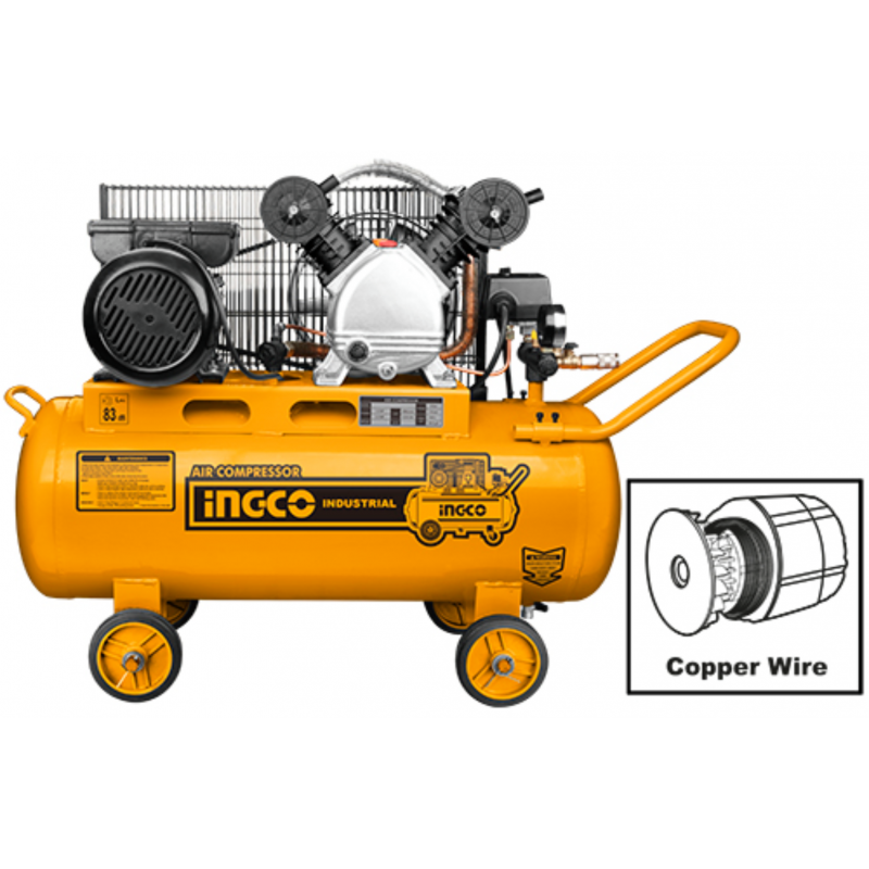 COMPRESOR DE AIRE INDUSTRIAL 50 LTS 1.5KW/2.0 HP INGCO