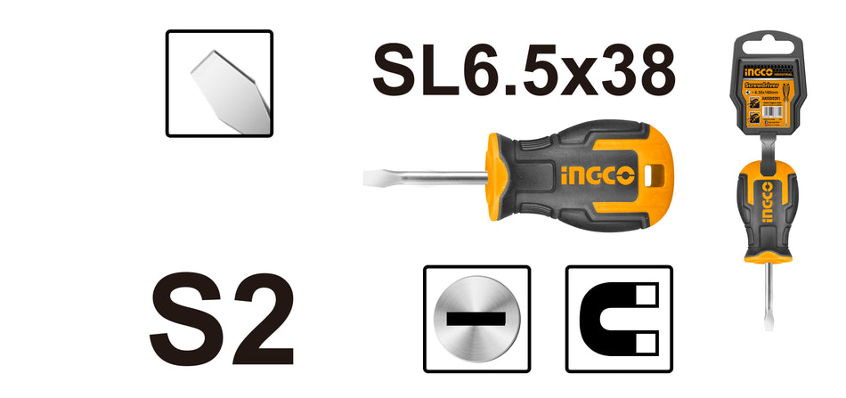 DESTORNILLADOR MINI INDUSTRIAL PUNTA PLANA 5 X 38 INGCO