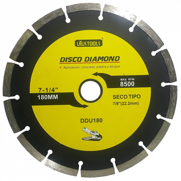 DISCO P/CONCRETO DIAMANTADO 7.1/4 SEGMENTADO UYUSTOOLS