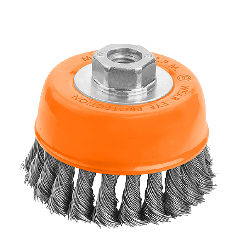 ESCOBILLA CIRCULAR 4.1/2 (125m) RETORCIDA P/ESMERIL WOKIN