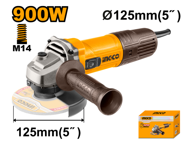 ESMERIL ANGULAR INDUSTRIAL ELECTRICO 5" 900W/125MM INGCO