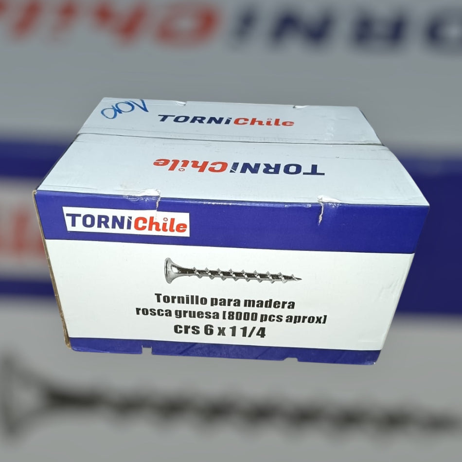 TORNILLO VOLC. 6 X 1.1/4 H. CTE ZINC