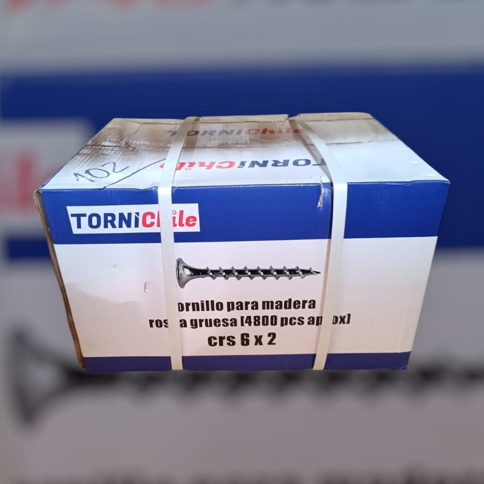 TORNILLO VOLC. 6 X 2" H. CTE ZINC (4.800 UN)