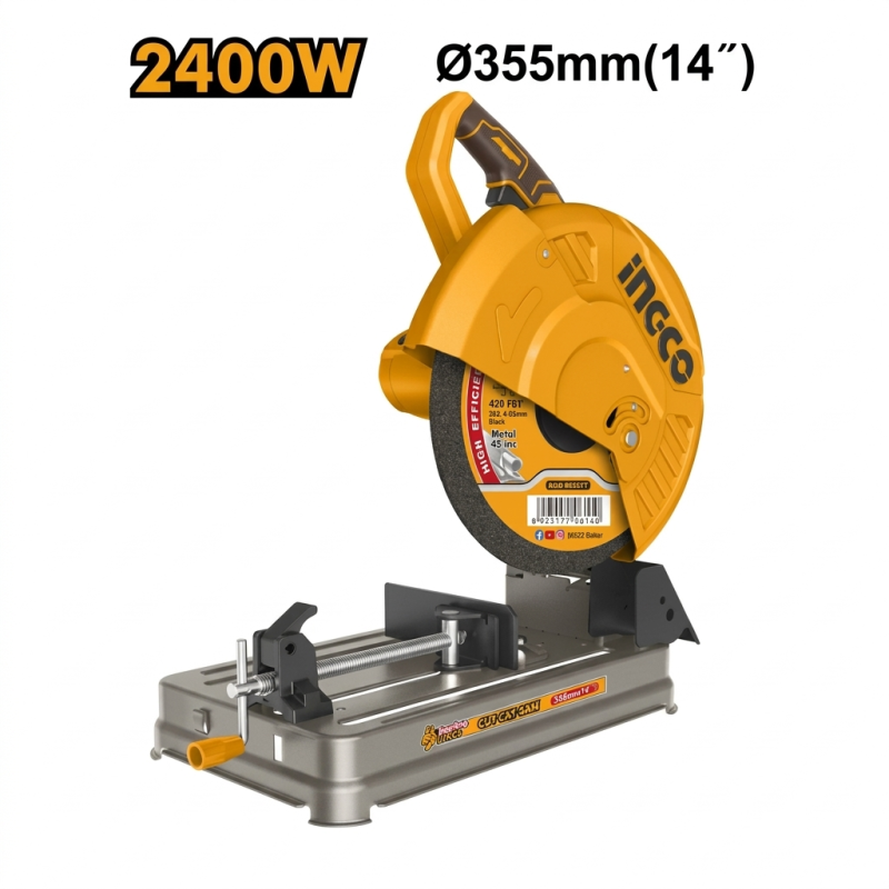 Tronzadora Eléctrica Industrial 14" 2400W INGCO COS243558