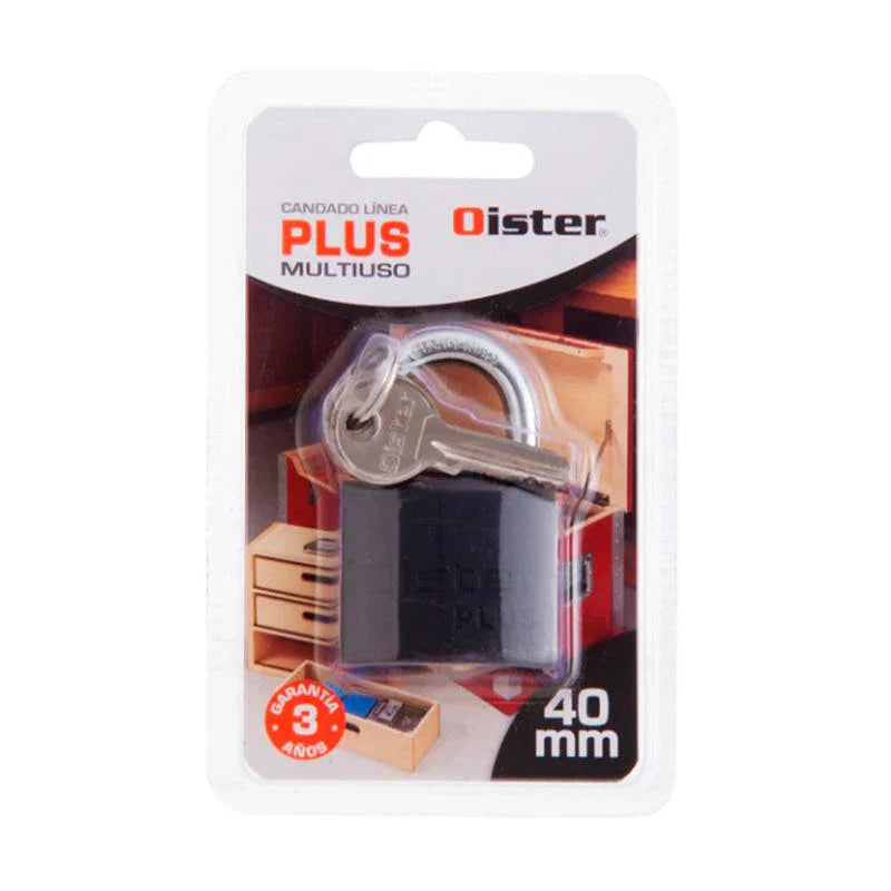 CANDADO PLUS 40MM NEGRO BT OISTER