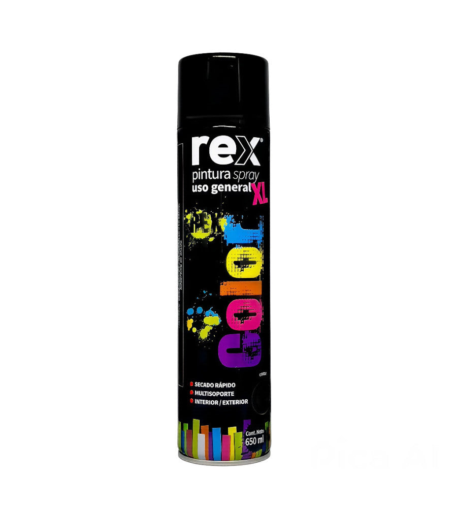 SPRAY NEGRO MATE 650ML REX
