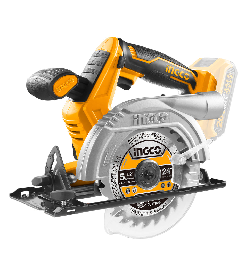 SIERRA CIRCULAR INALAMBRICA 20V/140MM (NO INCLUYE BATERIA NI CARGADOR) INGCO