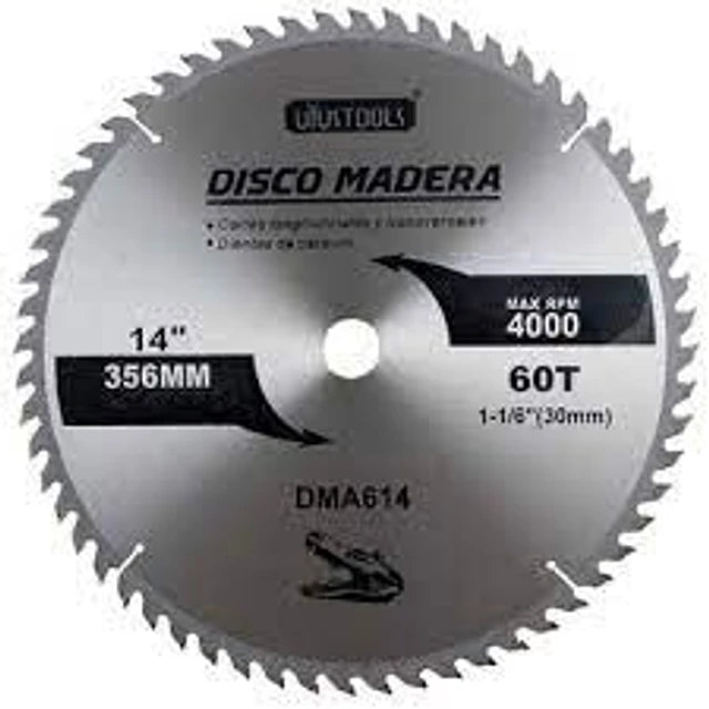DISCO SIERRA P/MADERA 14" X 60T UYUSTOOLS