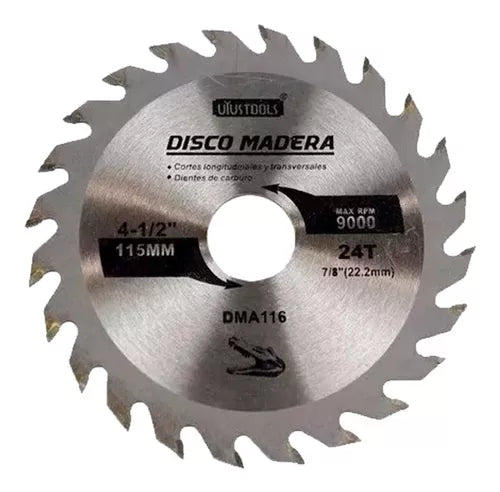 DISCO P/MADERA SEGMENTADO 4.1/2 X 24T UYUSTOOLS