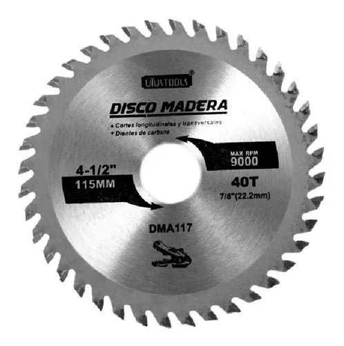 DISCO P/MADERA SEGMENTADO 4.1/2 X 40T UYUSTOOLS