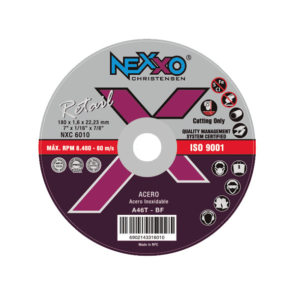 DISCO DE CORTE 7" X 1/16 X 7/8 NEXXO