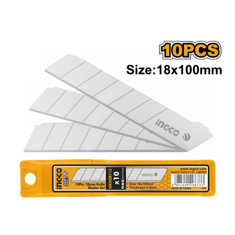 HOJAS PARA CUCHILLO CARTONERO 18 X 100MM 10 PCS INGCO