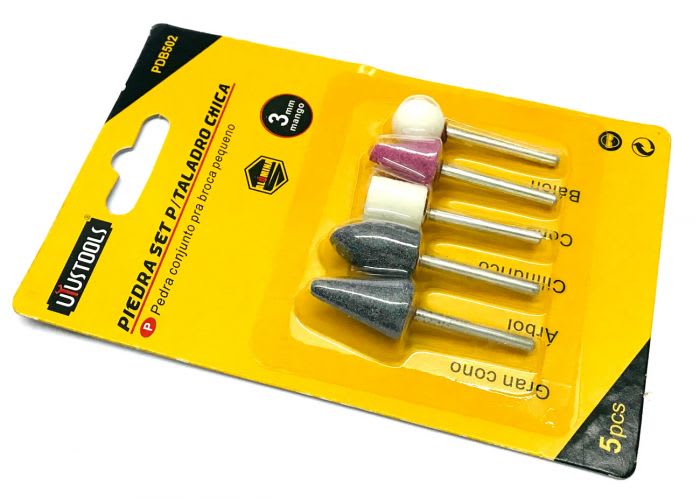 JUEGO PIEDRAS P/TALADRO CHICA 5 PCS UYUSTOOLS