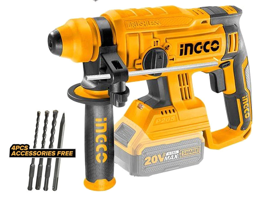 ROTOMARTILLO INDUSTRIAL INALAMBRICO 20V (No incluye Bat-Carg) INGCO