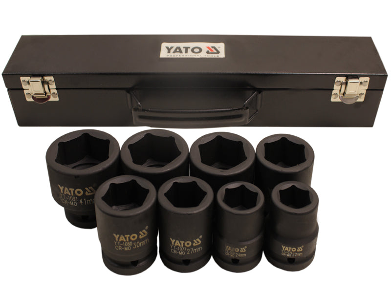 SET DADOS IMPACTO HEXAGONAL 3/4 8 PCS. YATO