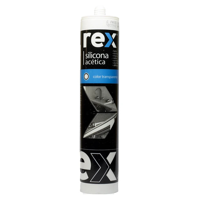 SILICONA ACETICA TRANSPARENTE 300ML REX