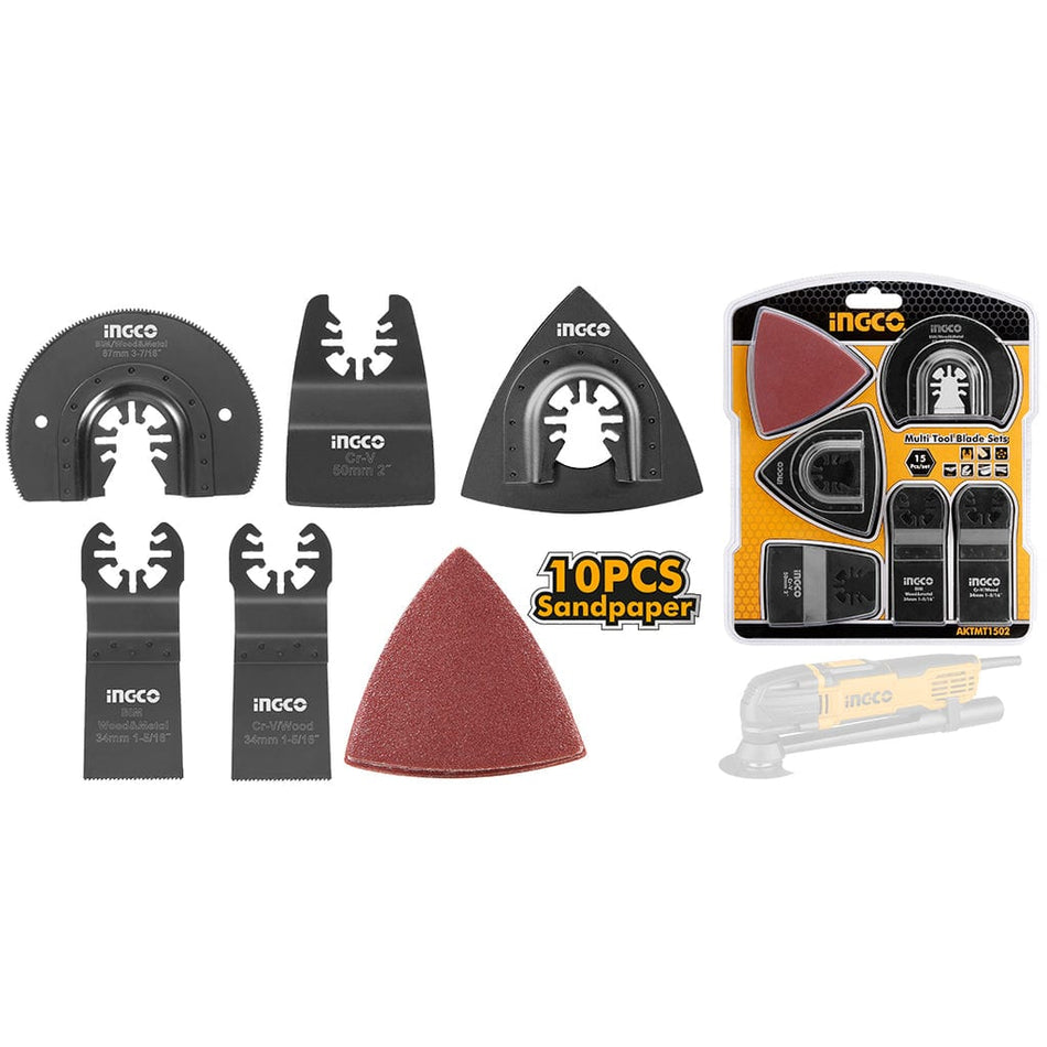 SET DE ACCESORIOS PARA MULTICORTADORA 15PCS INGCO