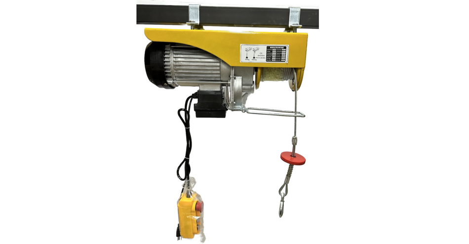 TECLE ELECTRICO CON PIOLA DE ACERO 12M 1000 KG 220V