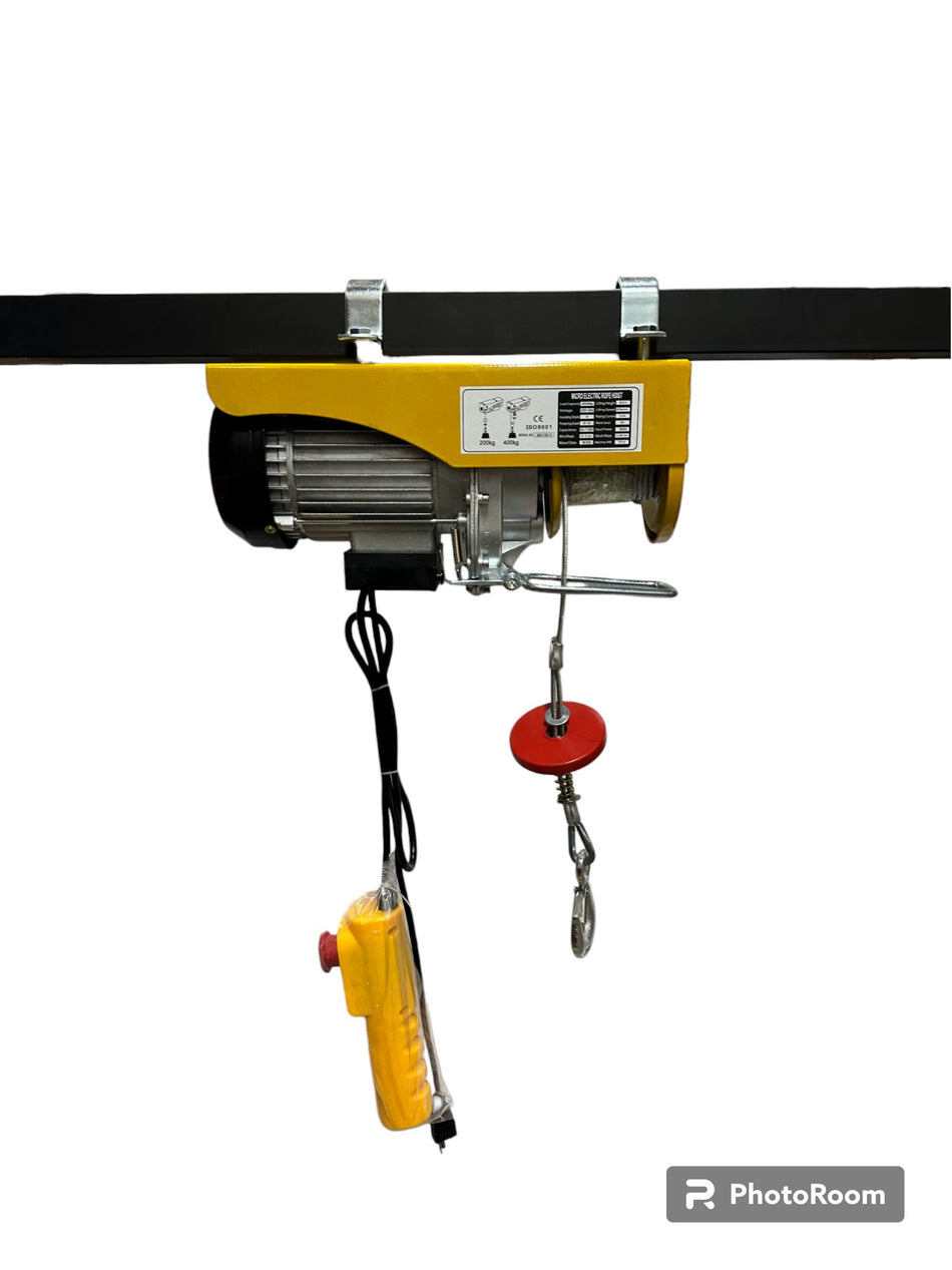 TECLE ELECTRICO CON PIOLA DE ACERO 12M 400 KG 220V