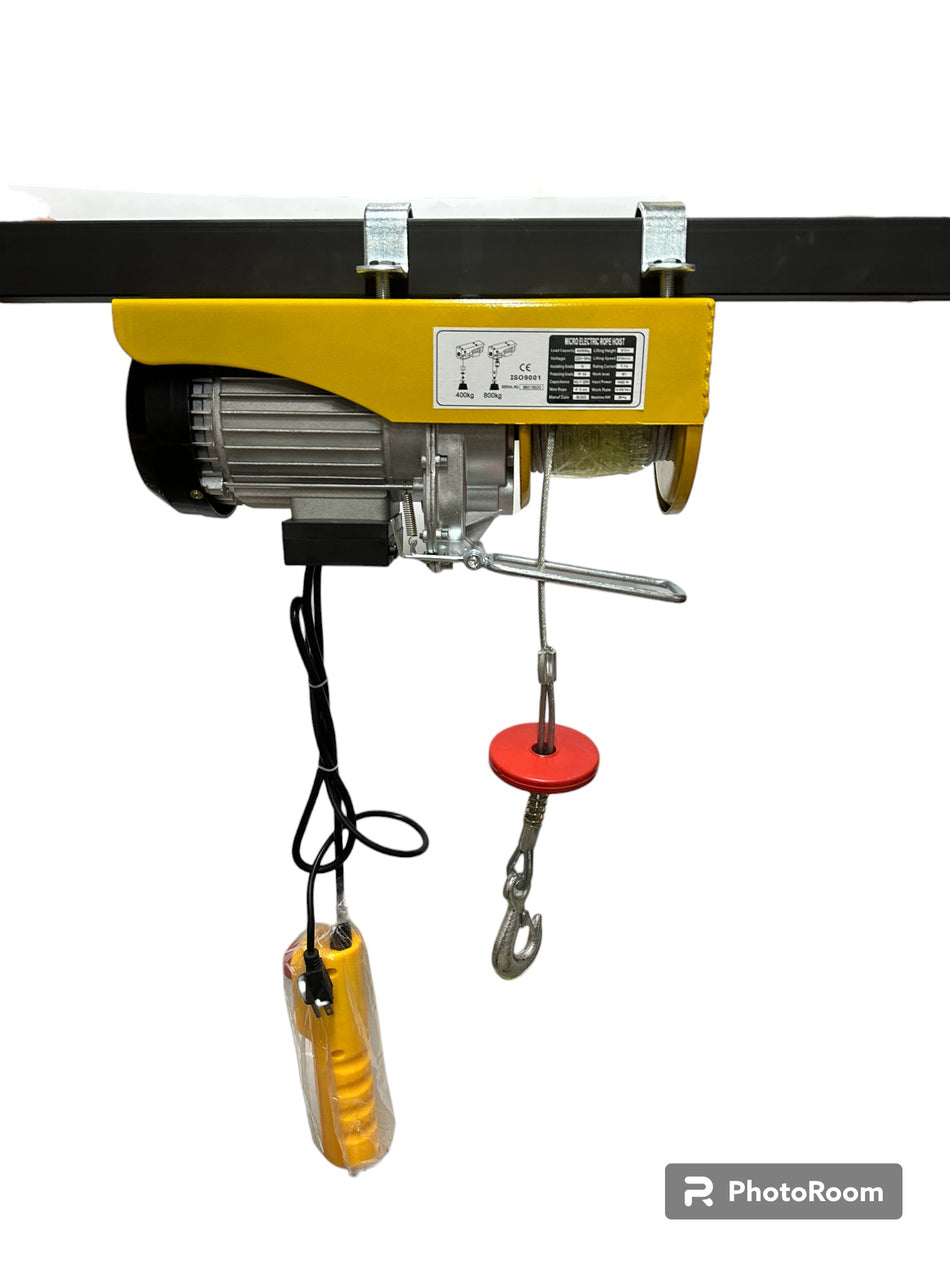 TECLE ELECTRICO CON PIOLA DE ACERO 12M 800 KG 220V