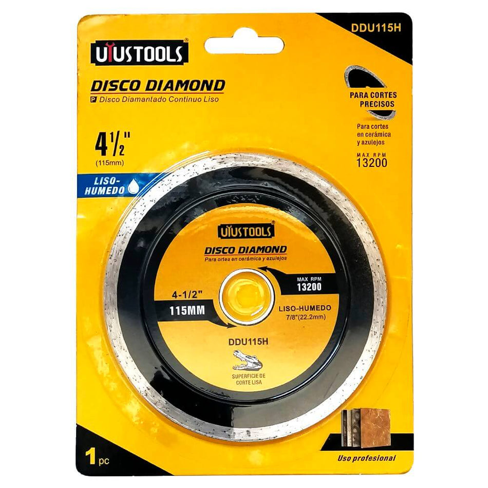 DISCO P/CERAMICA 4.1/2 DIAMANTADO CONTINUO LISO UYUSTOOLS