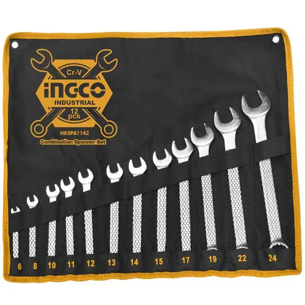 SET DE LLAVES PUNTA/CORONA INDUSTRIAL 12 PCS 6 - 24 INGCO